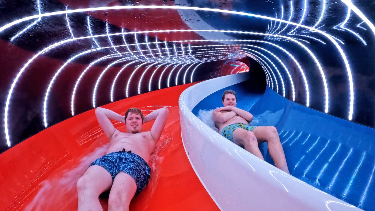 Magic Twice POV | Futuristic LED Racer Water Slide [NEW] Häupenbad