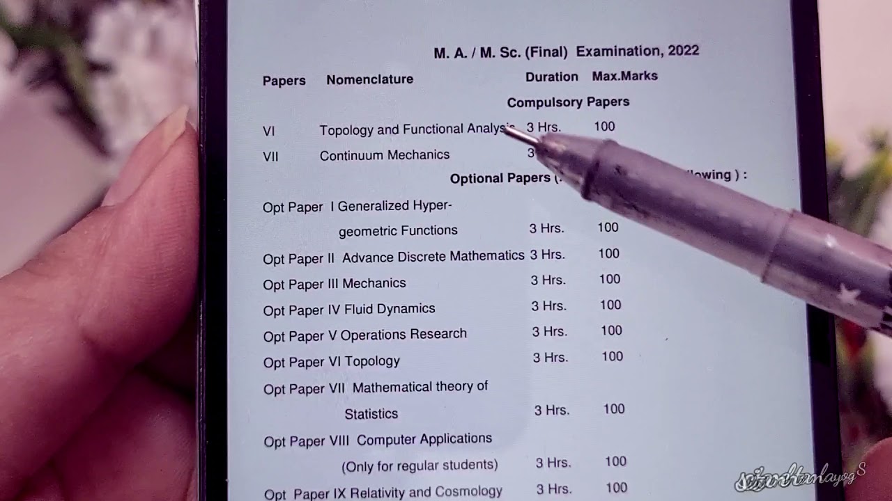 Mgsu MSc mathematics syllabus (final) ||Exam pattern and study tips||Bikaner university