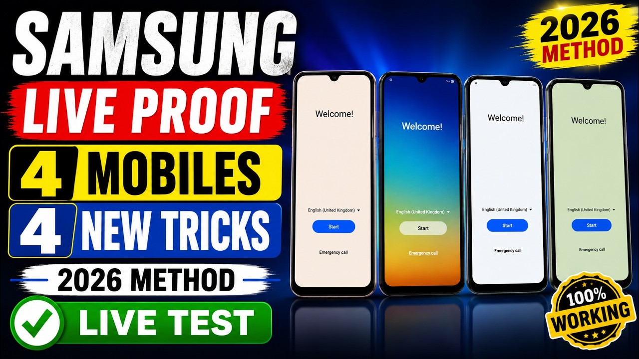 ALL SAMSUNG FRP BYPASS 2026 🔥 Android 15/16/17 | 4 Phones, 4 Methods | LIVE PROOF! Skip Google Lock🔥