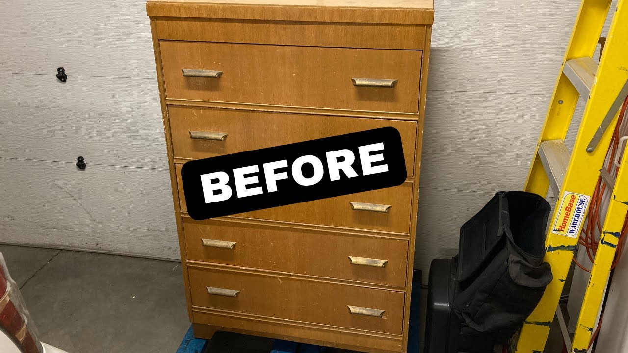 Painting an Art Deco Dresser Using Chalk Paint | Facebook Marketplace Furniture Flip