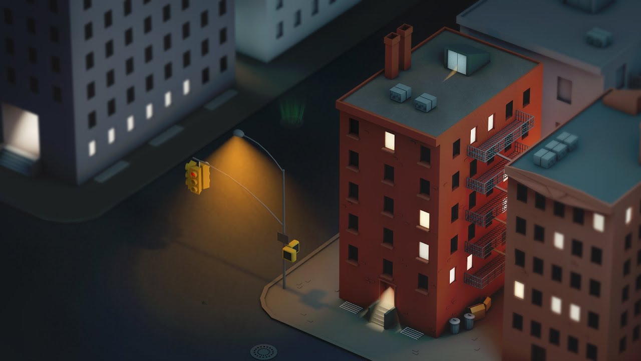 CINEMA 4D SPEED ART  |  City Streets by Night