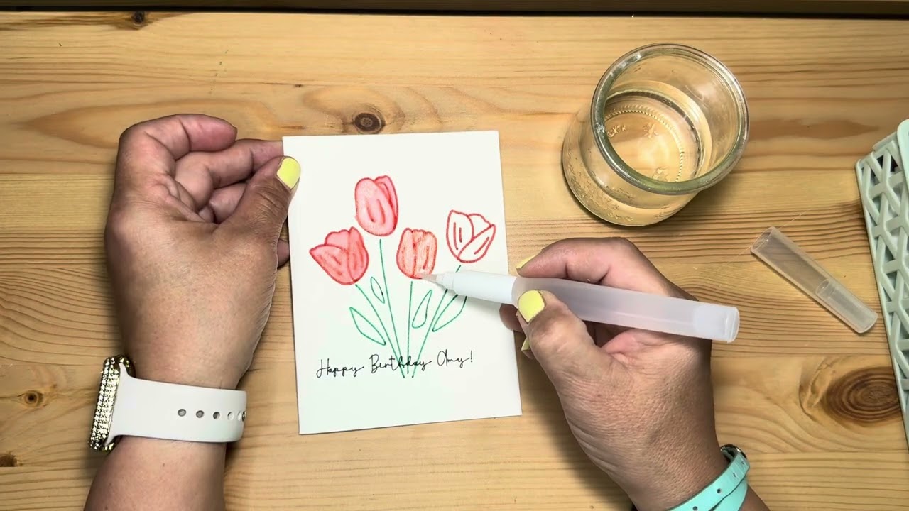 Circuit watercolor card