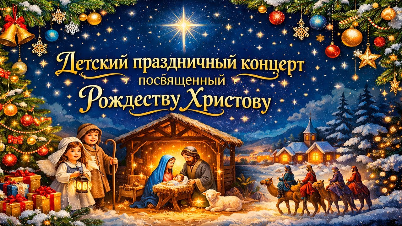 Детский праздничный концерт, посвященный Рождеству Христову (полная версия)