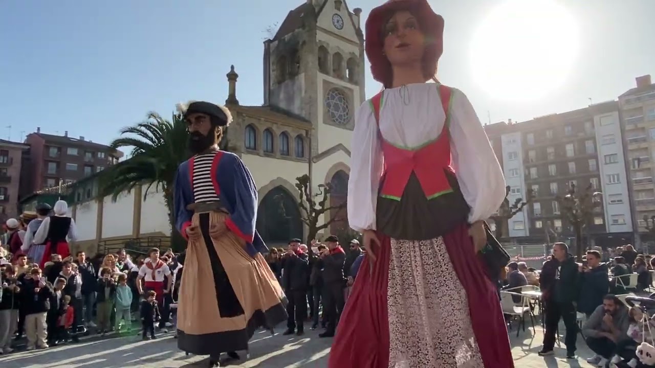 Vals de los gigantes de Lezo en la gigantada de Pasaia 2025 