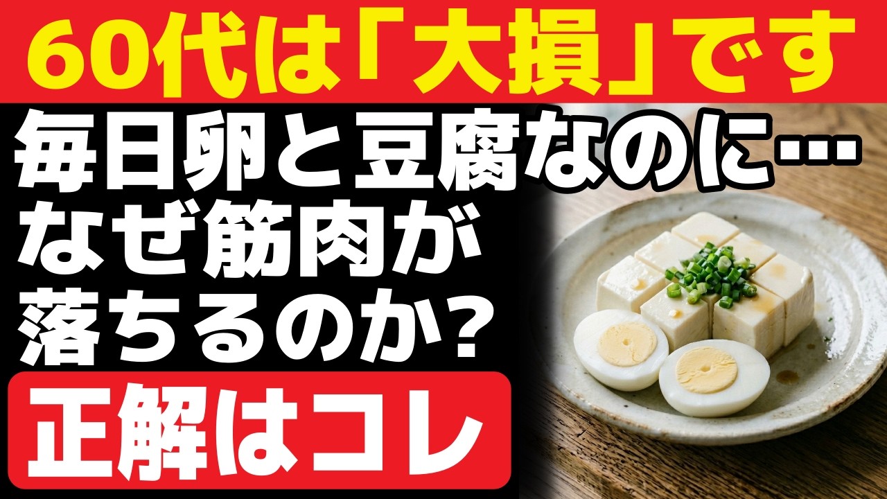 【60代は大損】卵・豆腐だけでは足りません！ 筋肉を守る本当のタンパク質はコレです