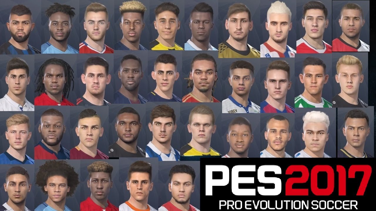 JUGADORES JÓVENES CON CARAS REALES SUB-22 PES 2017
