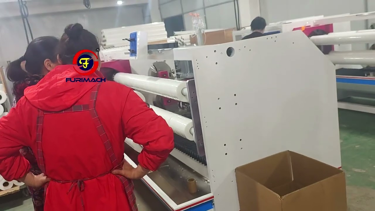 Hot Melt Interlining Materials Roll Cutting Machine #hotmeltglue #cuttingmachine #machine