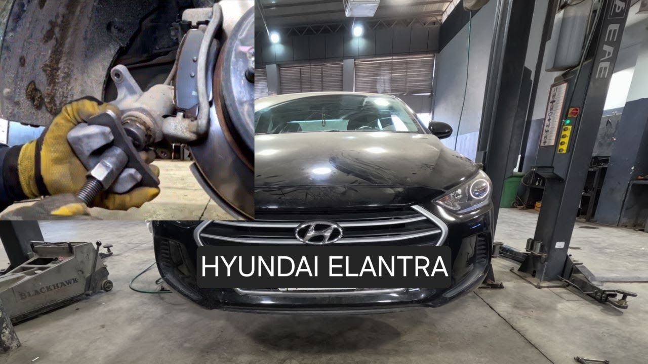 Reemplazo de pastillas de freno traseras ... hyundai elantra