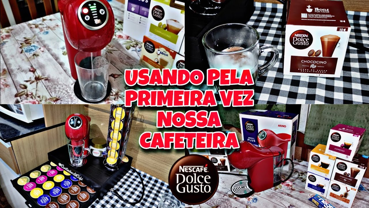 USANDO PELA PRIMEIRA VEZ A CAFETEIRA DOLCE GUSTO GENIO S PLUS VERMELHA 🥰