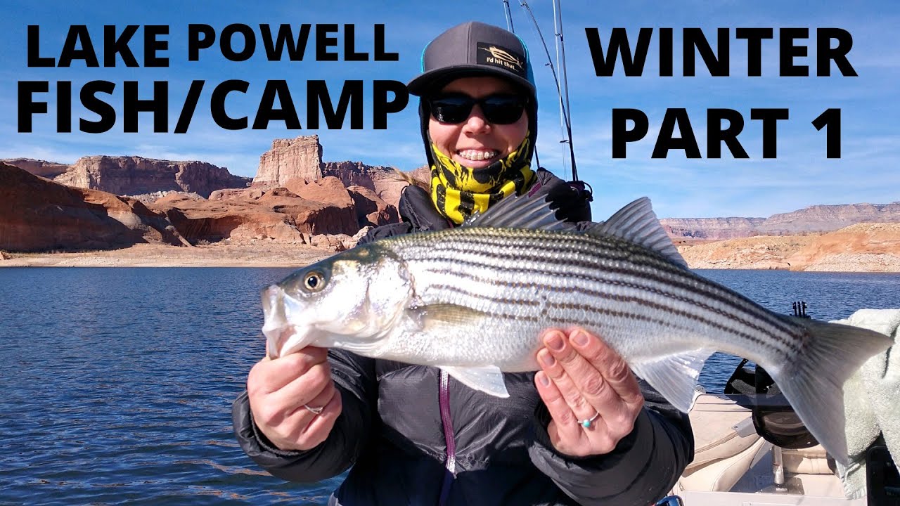 Lake Powell Fishing, Winter Striper Action and Camp, Part 1