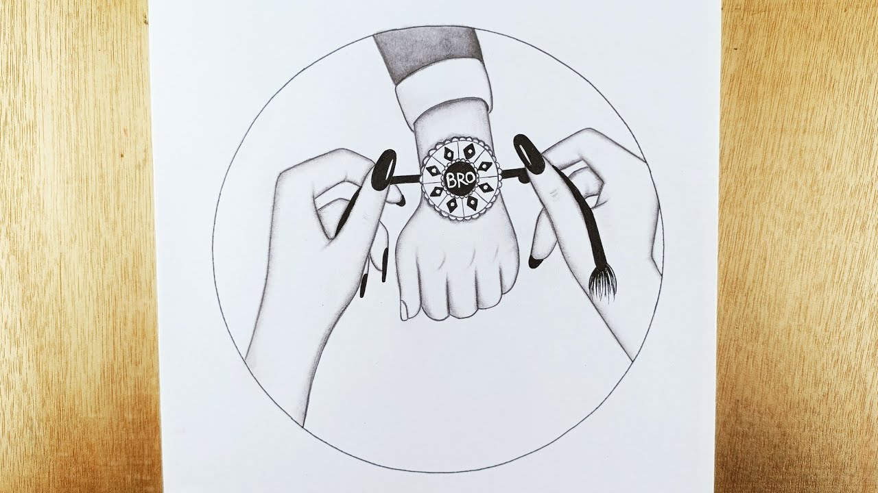 Raksha Bandhan Drawing || How to draw Raksha Bandhan for beginners || Easy raksha Bandhan Drawing