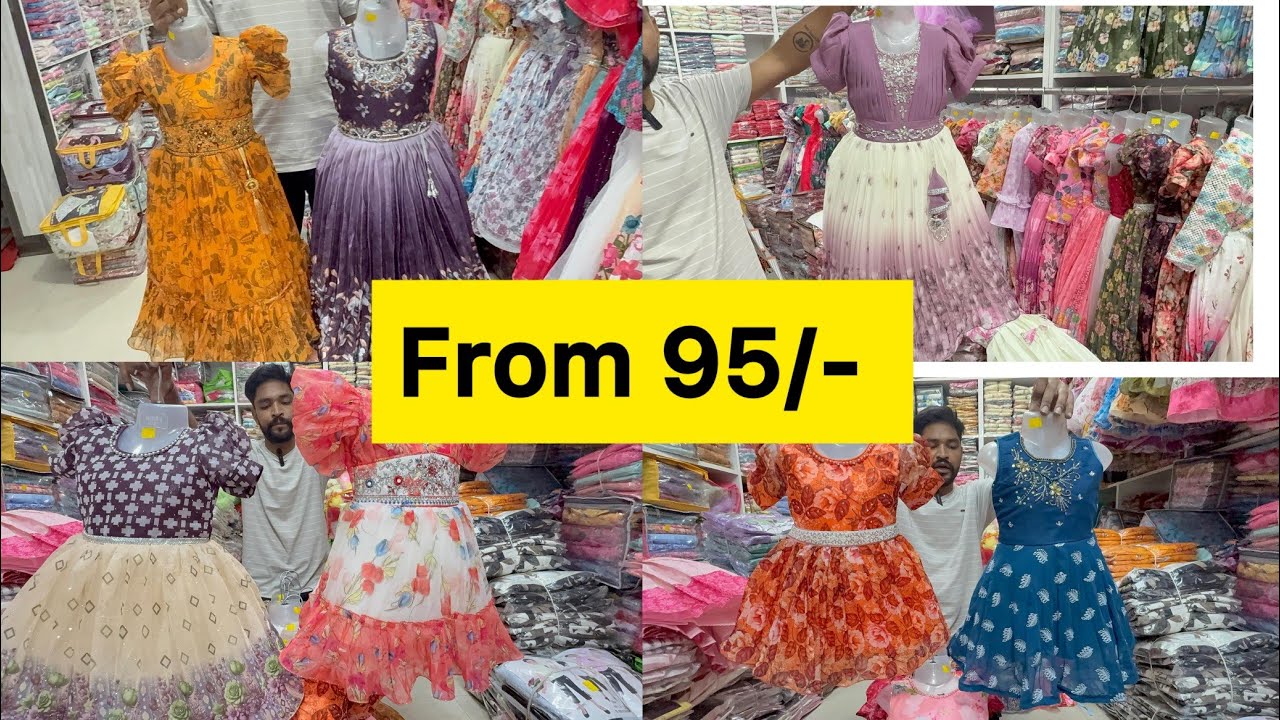 #Chickpet Bangalore Wholesale Biggest Kidswear Frocks Lehengas Partywear & Western wear collection 