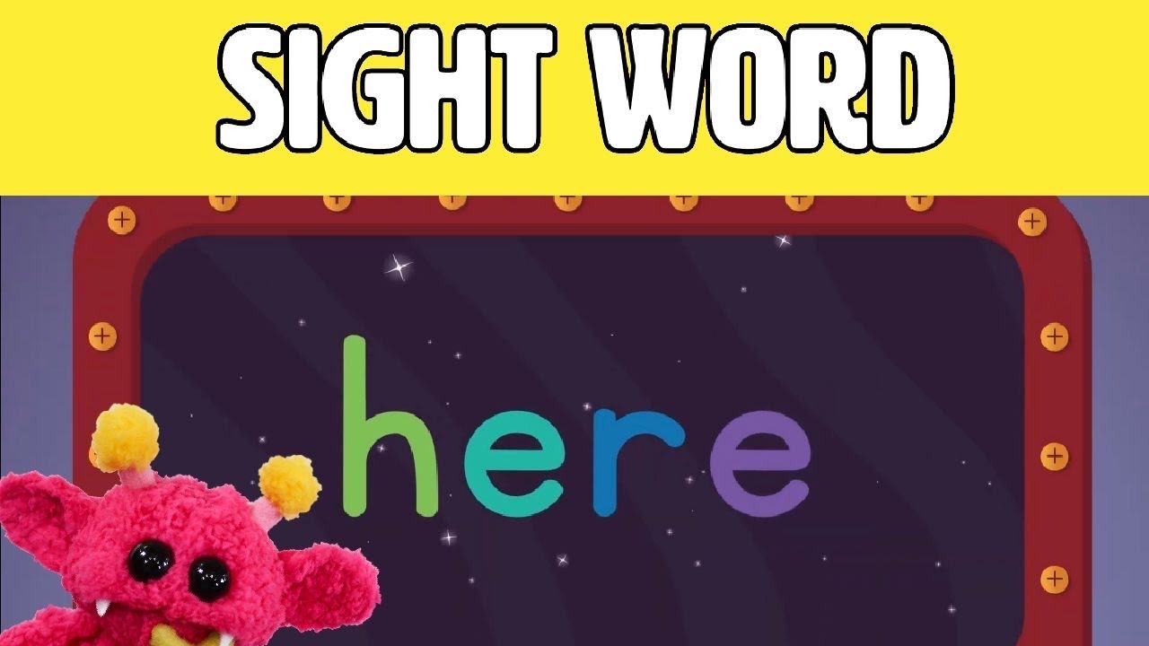 HERE - Let's Learn the Sight Word HERE with Hubble the Alien! | Nimalz Kidz! Songs and Fun!