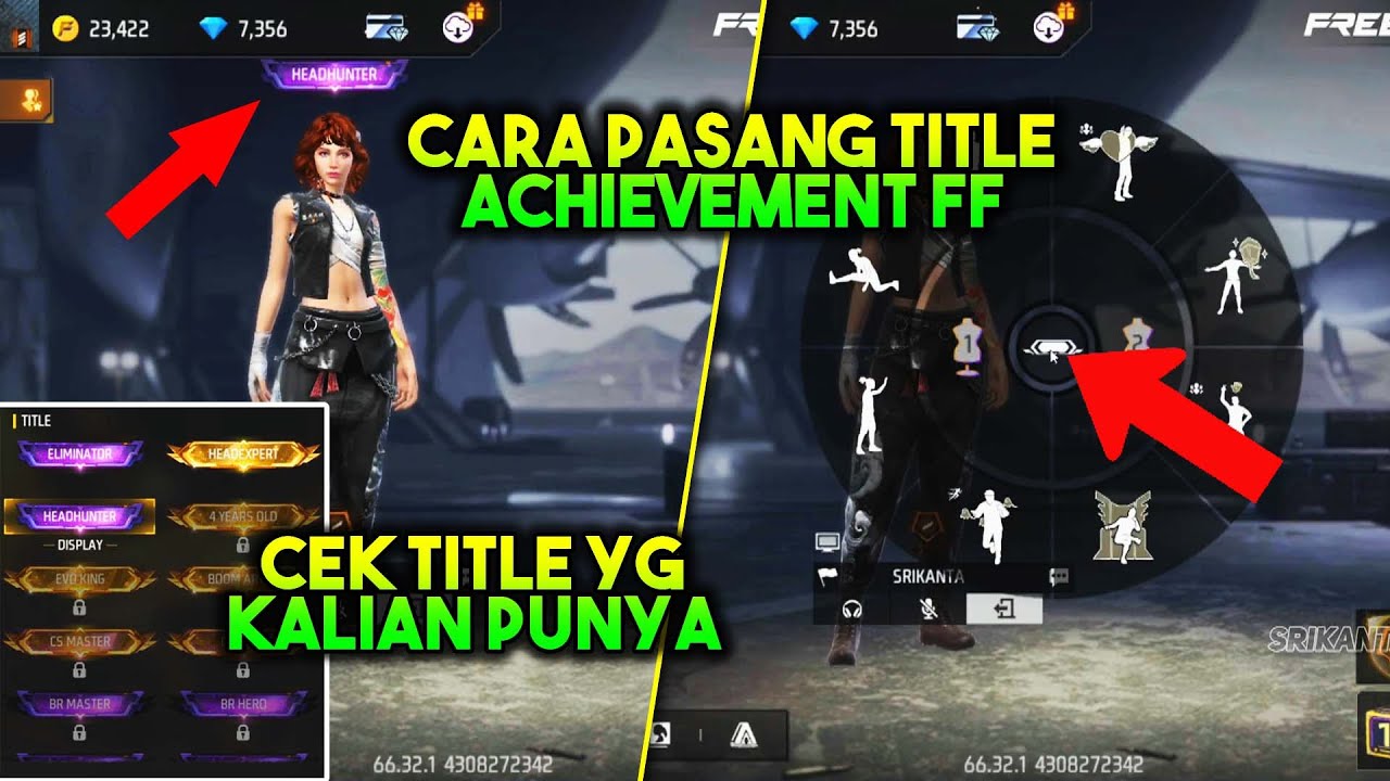 CARA MEMASANG TITLE ACHIEVEMENT TERBARU FF !! CARA MEMUNCULKAN TITLE ACHIEVEMENT FF !!