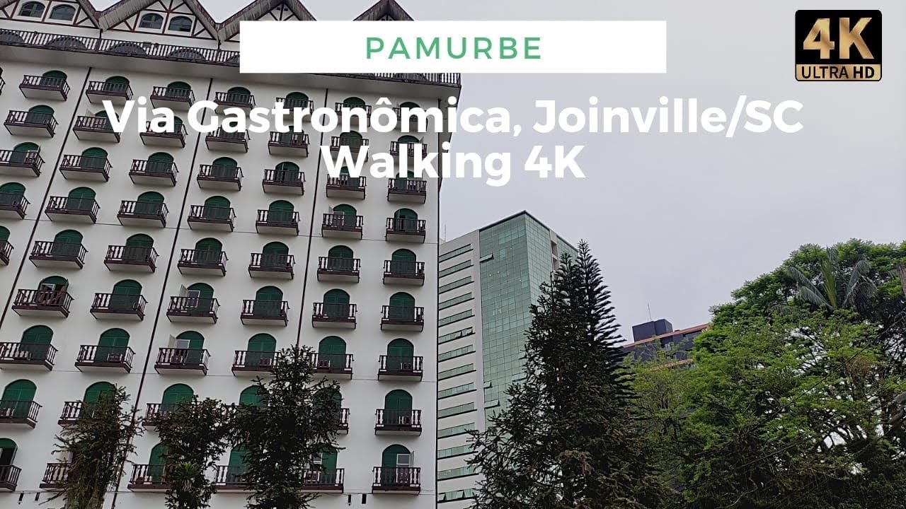 [4K] Via Gastronômica, Joinville/SC. Walking and Urban Sounds