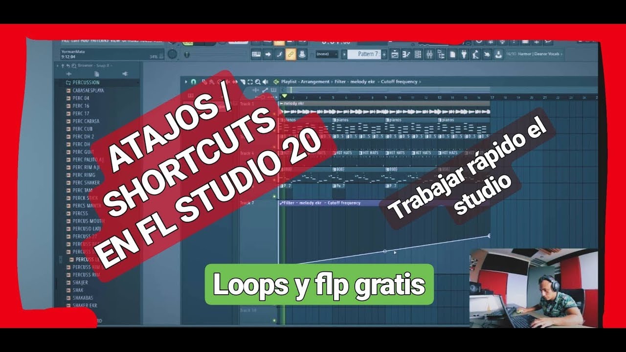 🔥TUTORIAL ATAJOS EN FL STUDIO🍍 // LOOPS DE TRAPETON FL STUDIO 20