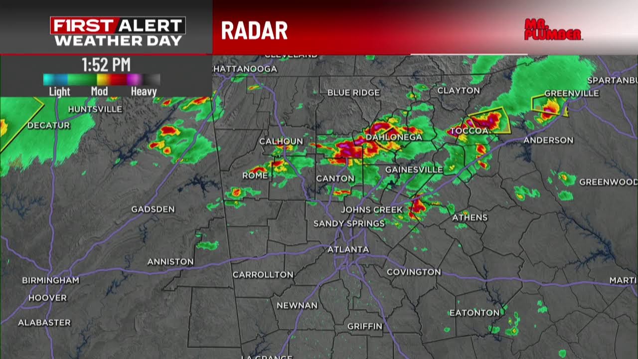 STREAM LIVE: Thunderstorms popping up across north Georgia and metro Atlanta Friday | Forecast