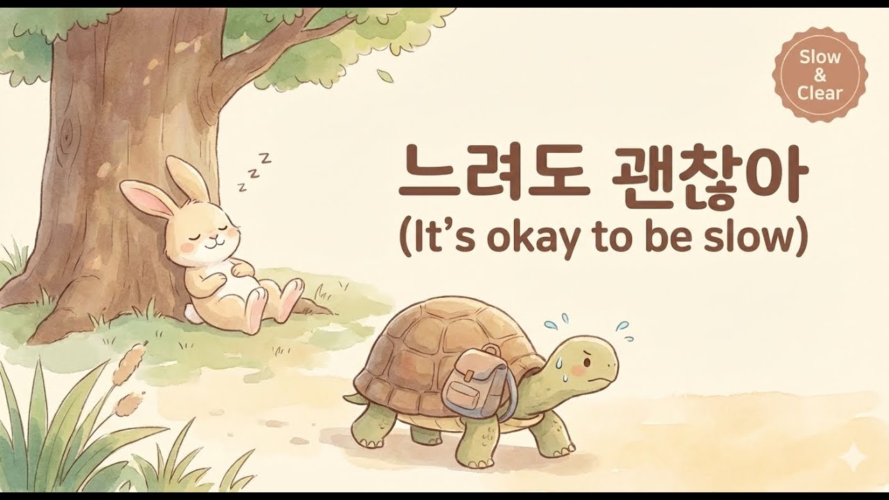 토끼와 거북이 | The Tortoise and the hare (Slow Korean/이솝우화)