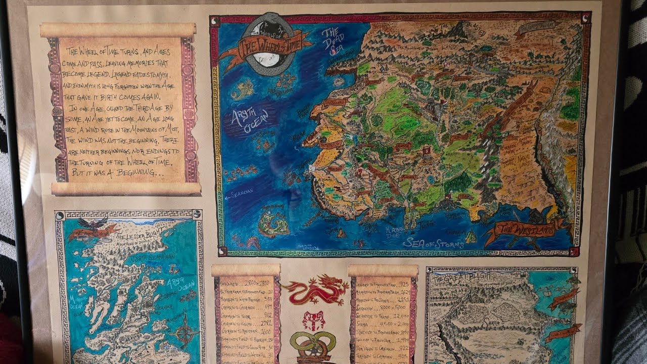 Giant (Nearly Complete) Map of Randland from Robert Jordan's The Wheel of Time