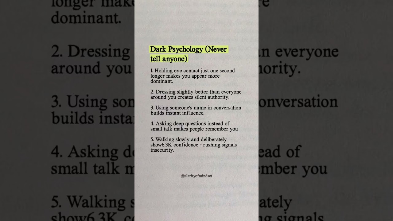 🖤 Dark Psychology Secrets (Never tell anyone 👀) 🖤
