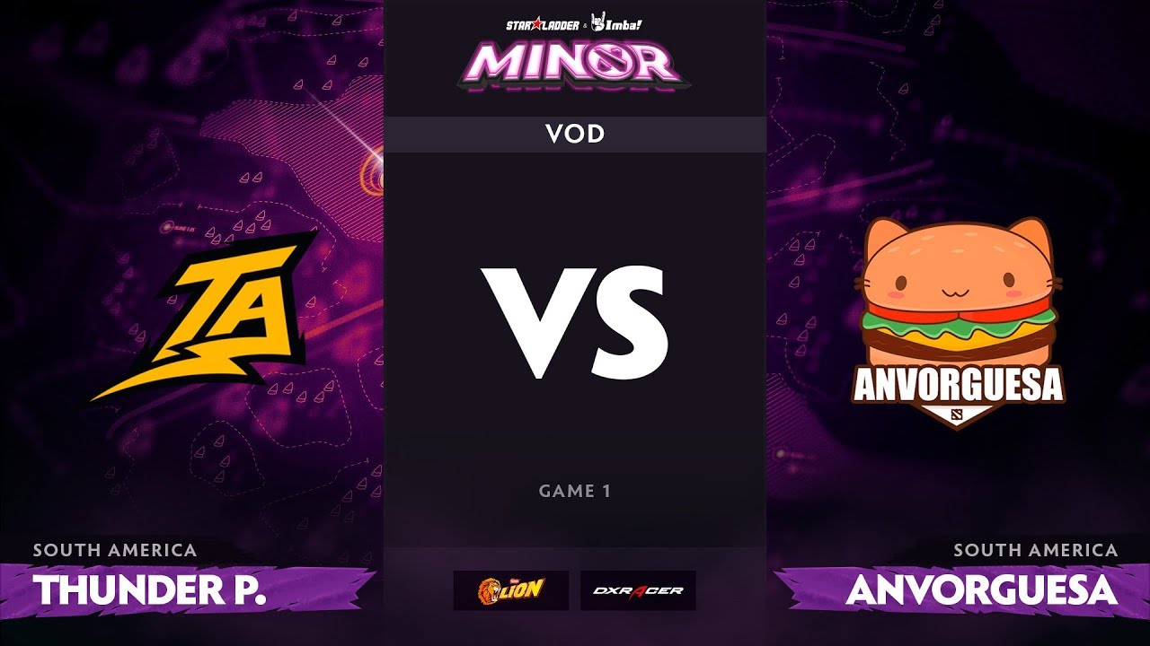 [RU] Thunder Predator vs Anvorguesa, Game 1 pt1, StarLadder ImbaTV Dota 2 Minor S2 SA Qualifiers