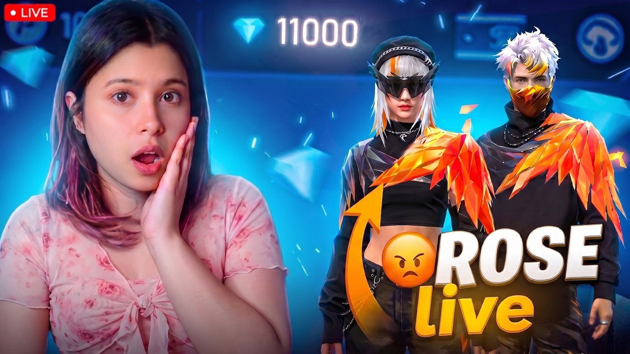🔴 FREE FIRE LIVE | GRANDMASTER PUSH 🔥 | CUSTOM ROOM | ROSE LIVE