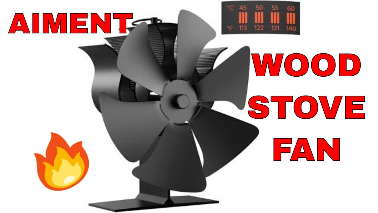 Aiment Wood Stove Fan Energy Saving with built in thermometer! Unboxing and Review! Discount!