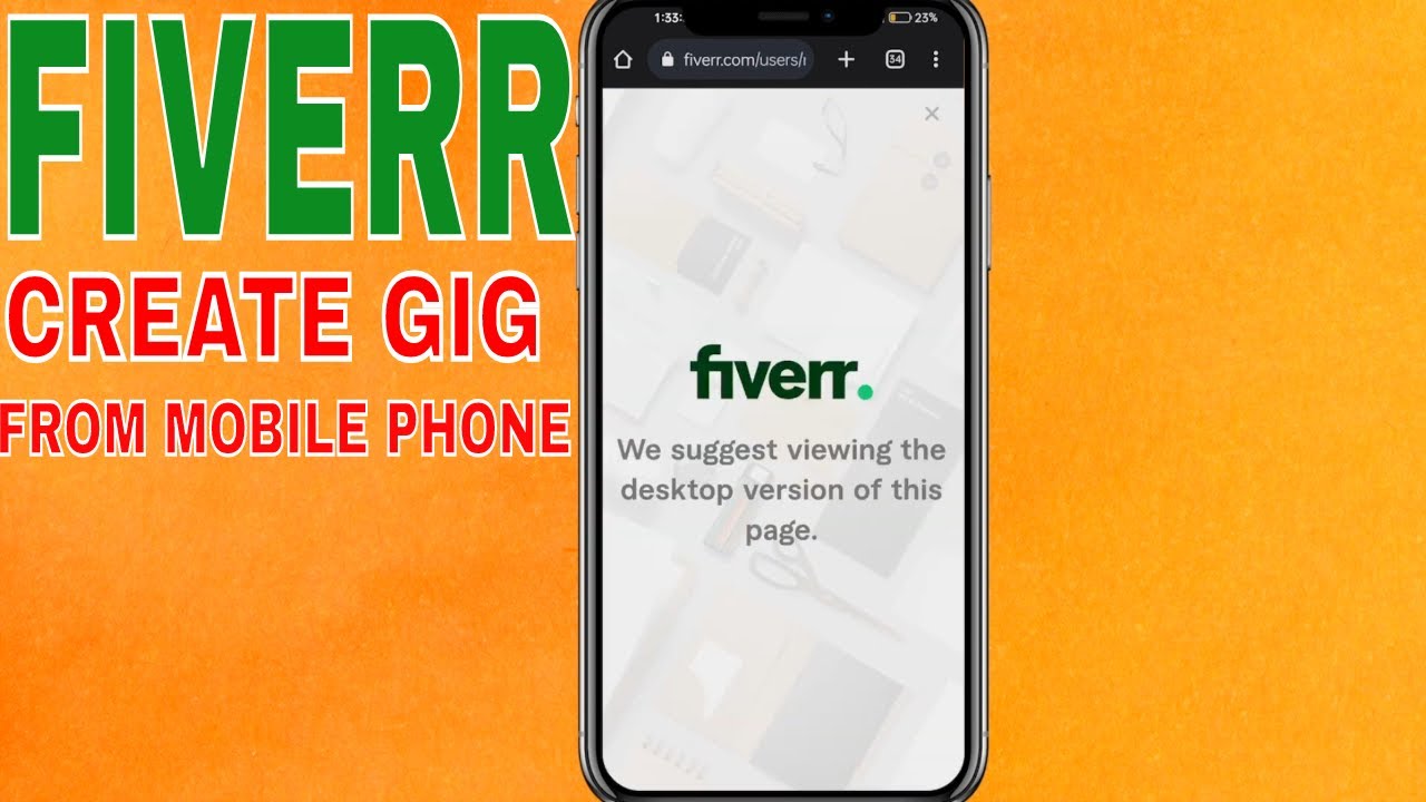 ✅ Как создать Fiverr гиг с мобильного телефона 🔴