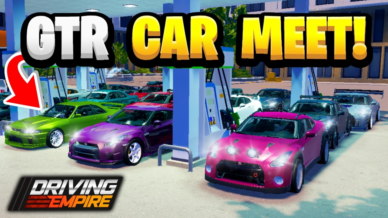 Провожу встречу владельцев автомобилей GTR в Driving Empire!