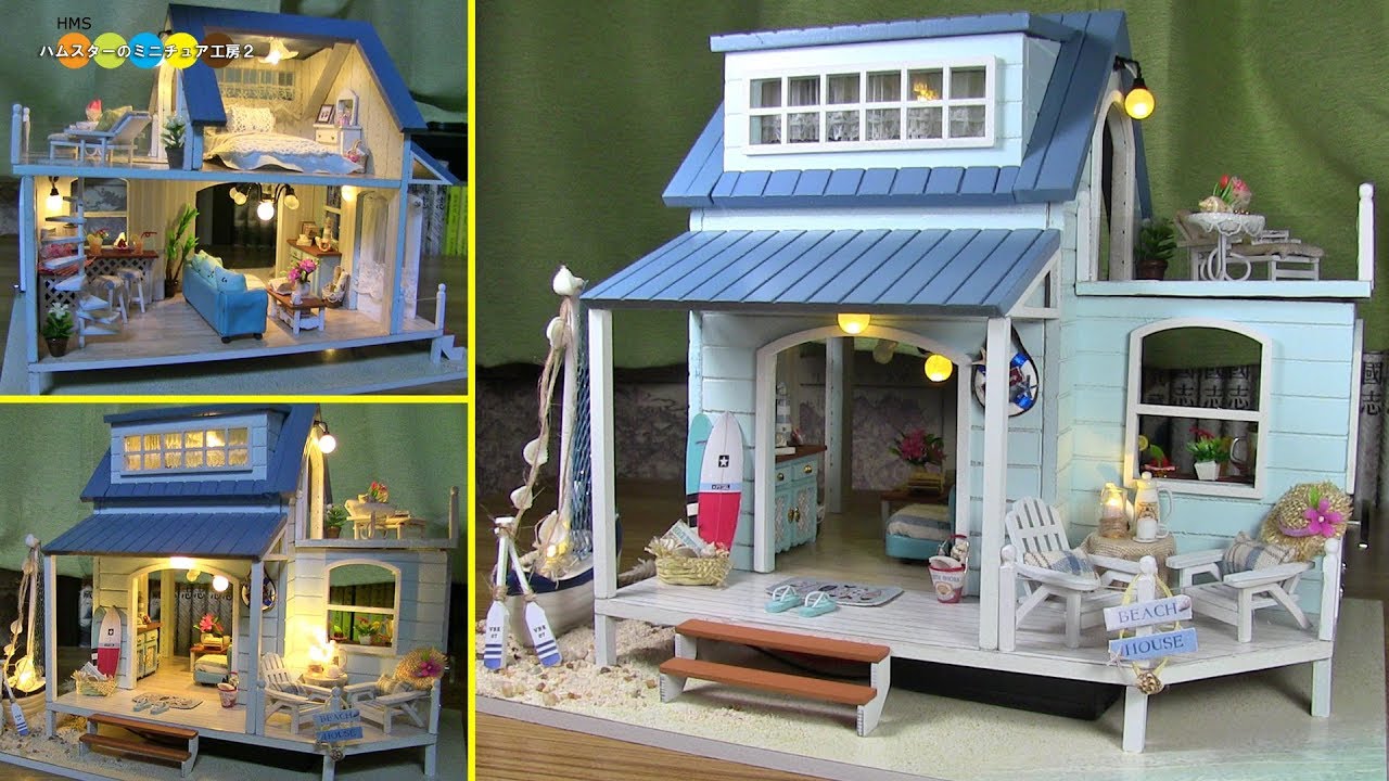 DIY Miniature Dollhouse kit - Caribbean　ミニチュアドールハウスキット　カリブ海作り