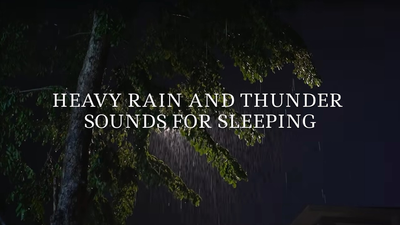 Heavy Rain and Thunder Sounds for Sleeping – Rainstorm Sounds for Restful Sleep