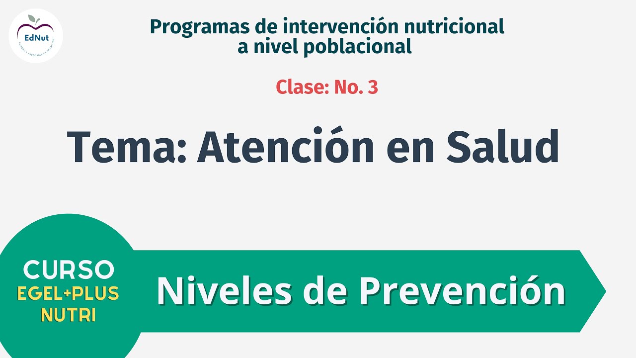 EGEL PLUS NUTRI / NUTRICIÓN  2.3 - Niveles de Prevención