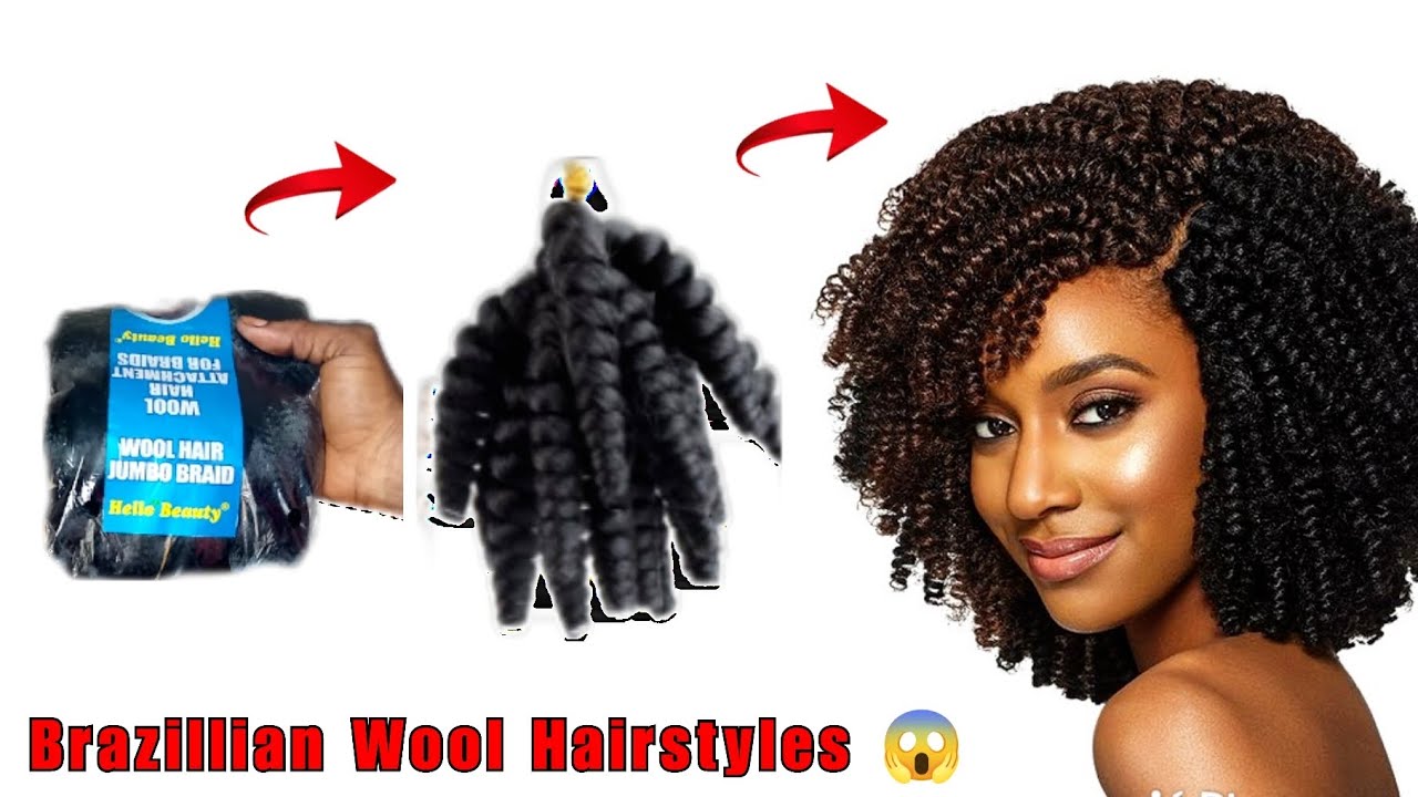 😳I'm So Shook !! $2 Curly Crochet Hair using Brazilian Wool for Passion Twist