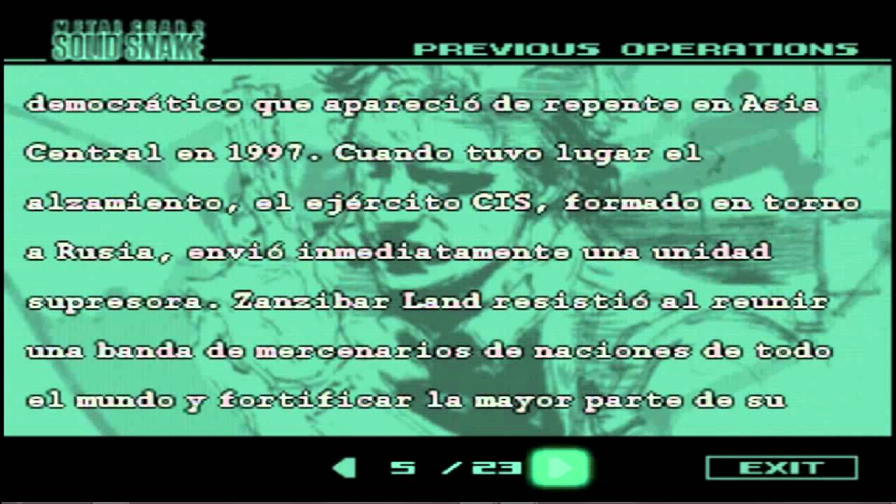 Resumen Metal Gear y Metal Gear 2 Solid Snake (Versión PS1)