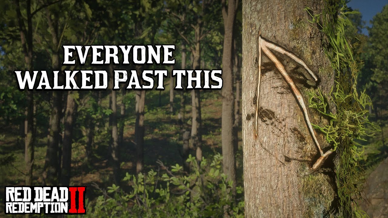 These Arrow Carvings Form a Hidden Trail (RDR2)