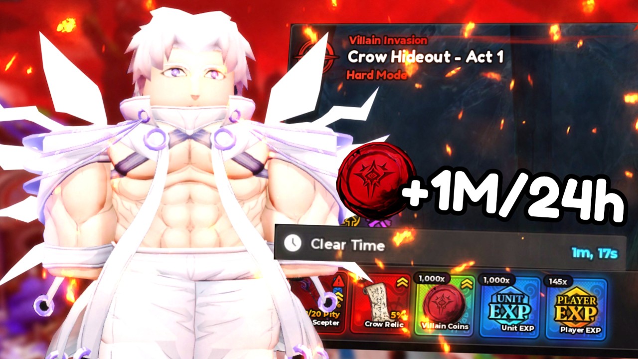 1.1M+ Coins per day? Act 1 Crow Hideout 01:17 Clear | Anime Expeditions