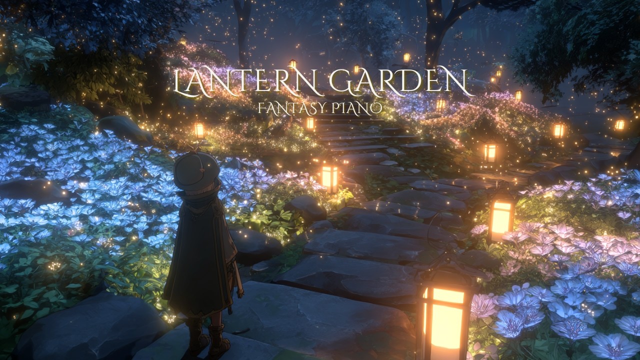 【ピアノBGM/Piano Music】花灯りの夜庭園｜穏やかな夜に寄り添う幻想ピアノBGM《2時間》（作業用・睡眠用・勉強用）