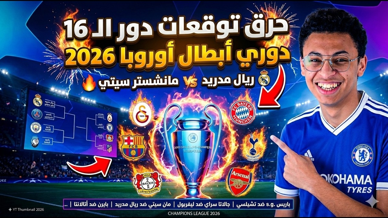 توقعات نارية لدور الـ16 😱 مفاجآت مدوية قادمة في دوري أبطال أوروبا 2026!