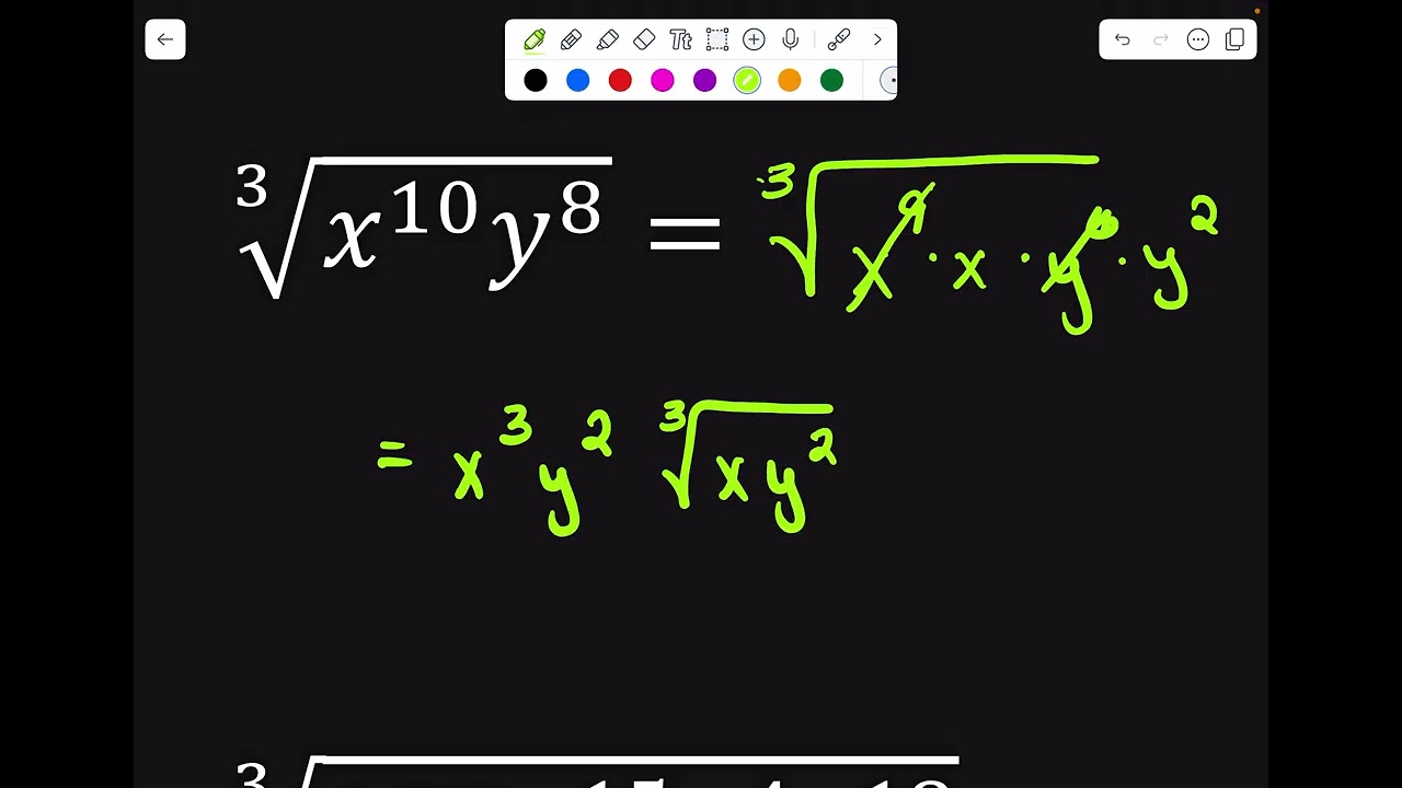 A25 Sec  8 5 D4 Cube roots with variables