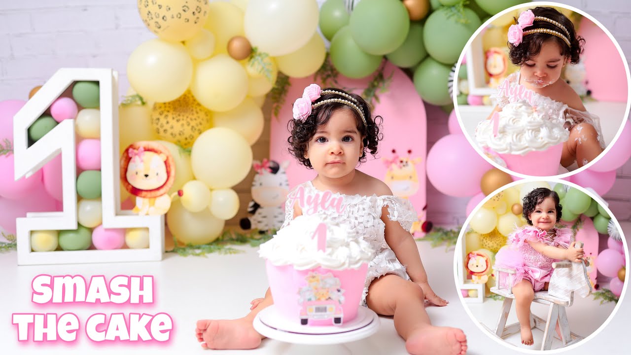 Ensaio de Fotos de 1 ano , smash the cake. Ficou perfeito 😱🥰
