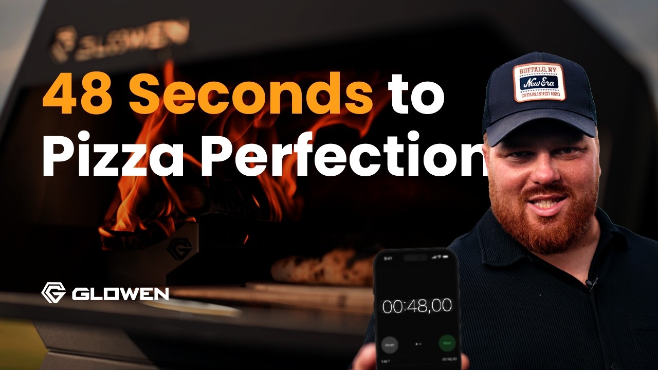 WOW 48 Seconds to Pizza Perfection | Glowen Raptor 1 Auto-Rotating Pizza Oven