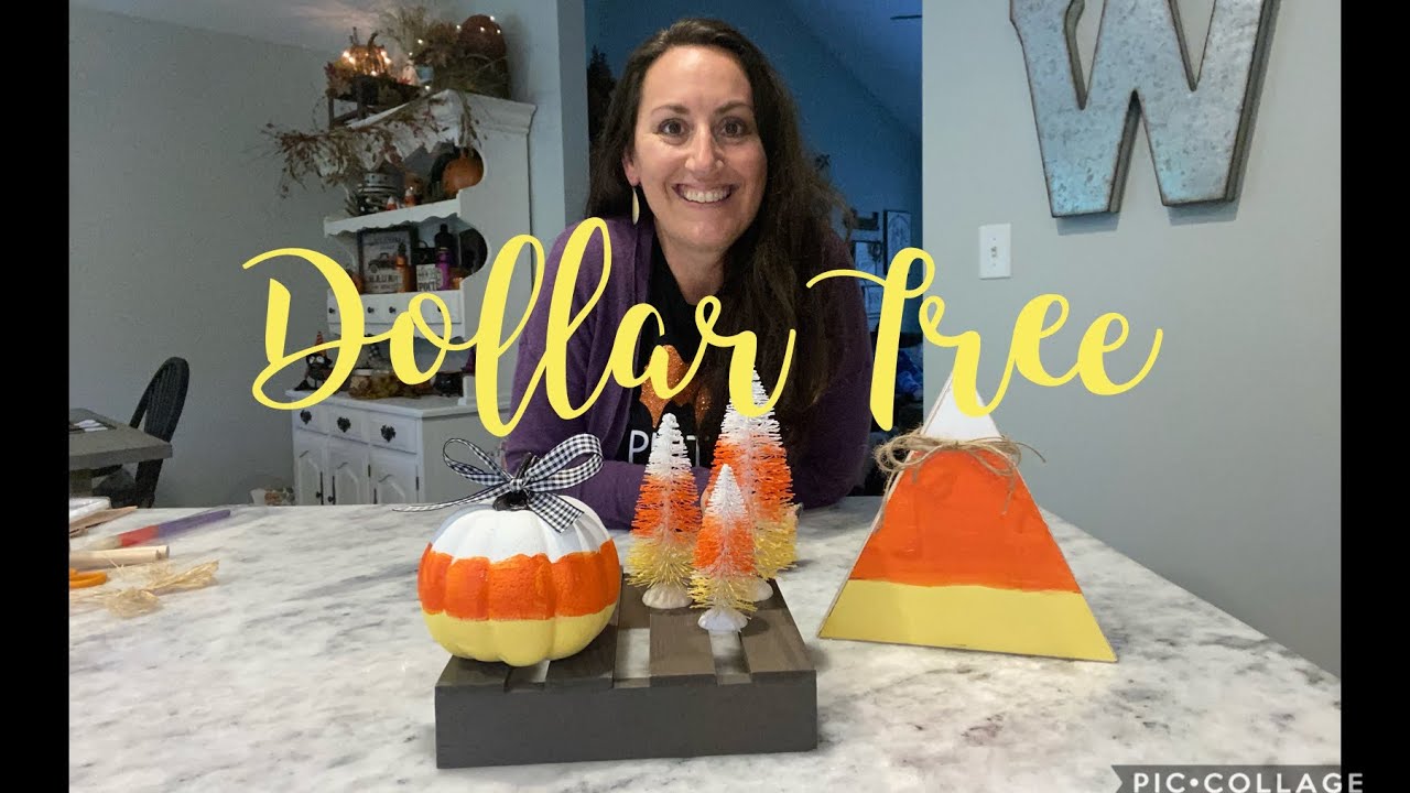CANDY CORN OBSESSED!! 🤍🧡💛USING DOLLAR TREE PRODUCTS