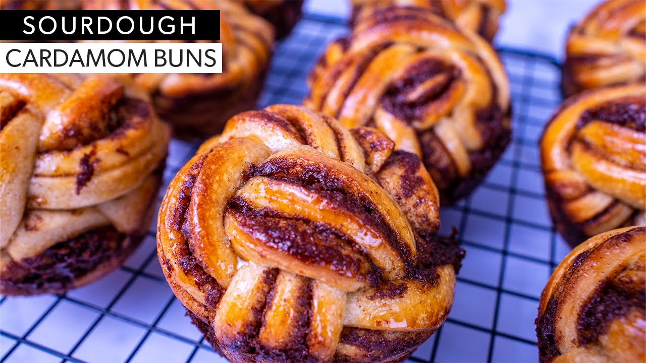 Swedish Cardamom Buns with Spelt Flour and Sourdough