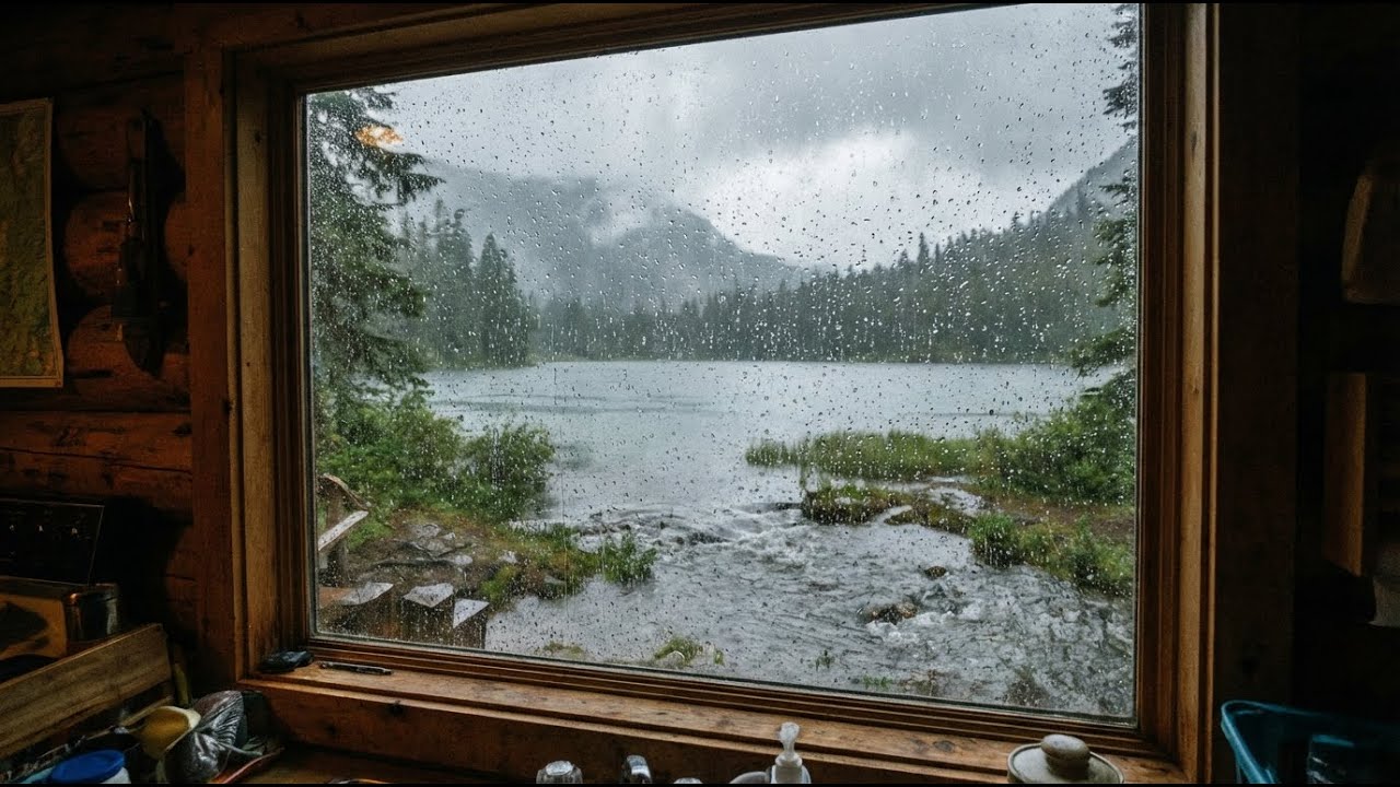 Rain Outside the Window 🌧️ Gentle Lake Rain Sounds for Deep Sleep, Relax & Anxiety Relief