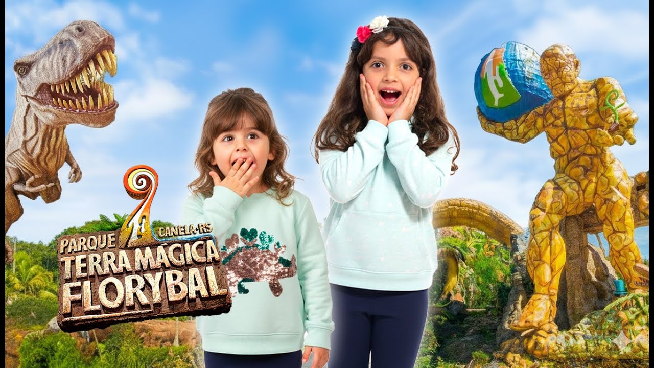 NOSSA AVENTURA NO PARQUE TERRA MÁGICA FLORYBAL! FOI UM SONHO REAL 🦖✨