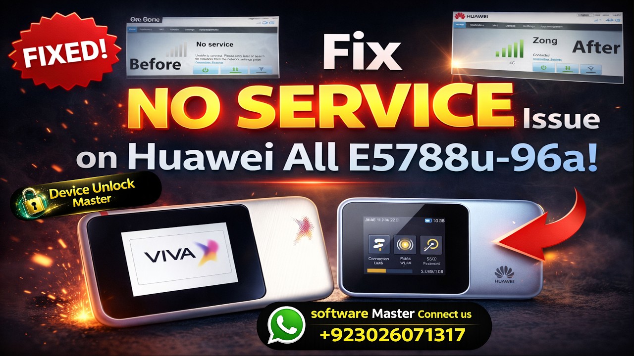Huawei E5788u-96a Network Unlock & No Service Fix (Guaranteed Working Method)