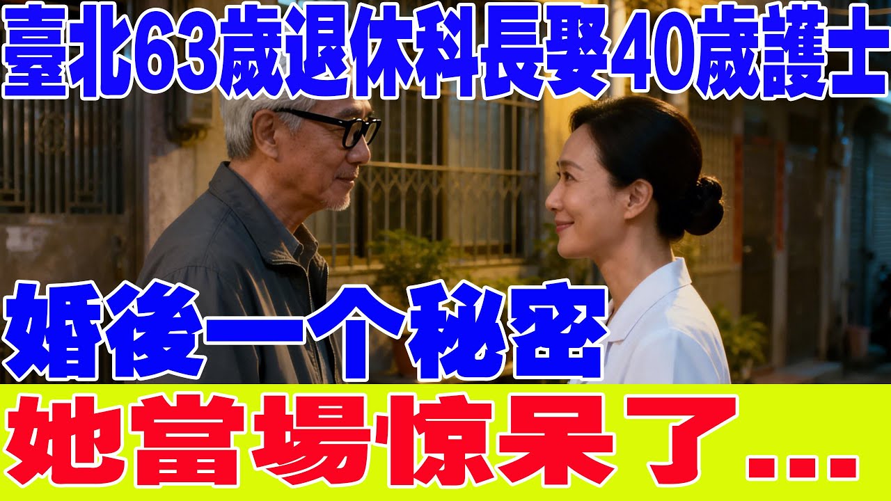 臺北63歲退休科長娶40歲離異護士，婚後一个秘密，她當場惊呆了...#故事 #愛情 #晚年生活 #養老生活 #故事頻道 #情感故事 # 憶往書閣