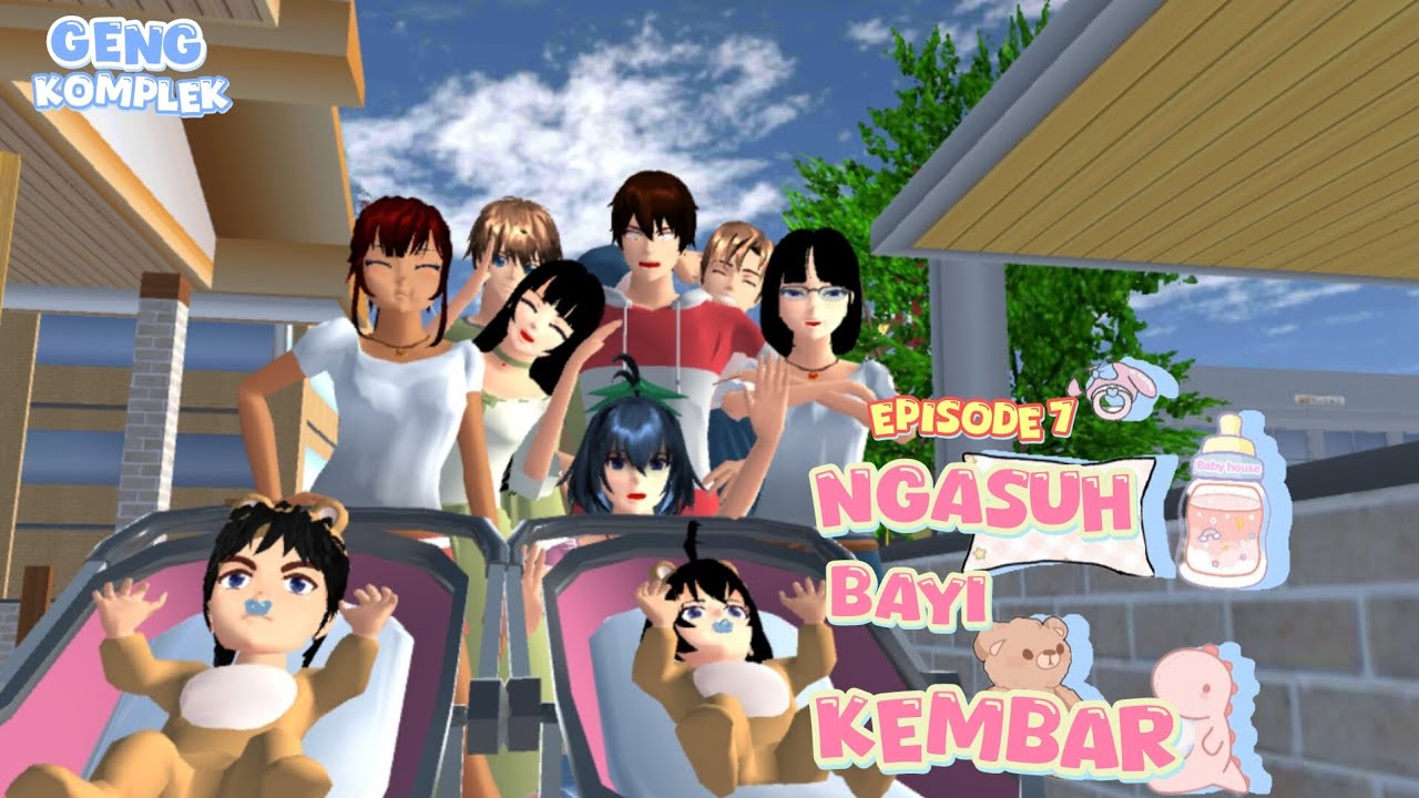Geng Komplek||Episode 7 Ngasuh Bayi Kembar||Sakura School Simulator 