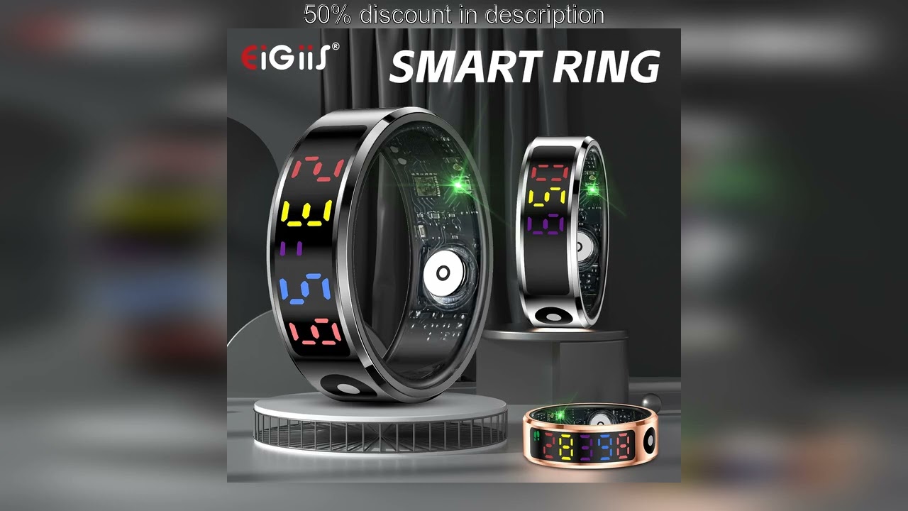 Latest Products You Must Know!&nbsp;#EIGIIS 2025 Color Screen Smart Ring 5ATM Waterproof Touch Health