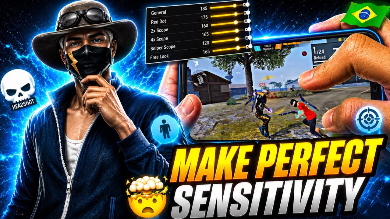 Best Brazilian Sensitivity 2026 for Free Fire | 95% Headshot Settings for All Devices 🔥
